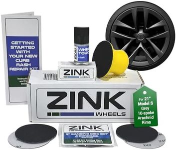 Premium Tesla Wheel Curb Rash Repair Kit for Model S 21-inch Grey Arachnid Rims - DIY Kit with Color-matched Touch Up Paint - Made in USA