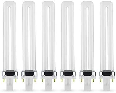 Circle - 6 Pack 13W U-Shaped Twin Tube Compact Fluorescent Light Bulbs, Replaces Philips & Sylvania GX23 Base Bulbs
