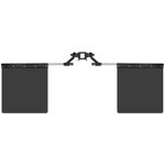 2" Hitch Mounted Mud Flaps 00108 Compatible with Rock Tamer Mudflap. Adjustable in Width and Height. Mudflap System Kit with Trim Plates Compatible with Heavy Duty Trucks
