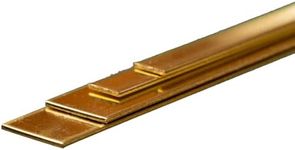 K&S Precision Metals 5078 Bendable Brass Strips, .032" X 1/4 & 1/2 X 12" Long, 3 Pieces per Pack, Made in The USA