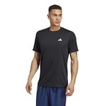 adidas Men's Train Essentials Training Tee, Black/White, XL