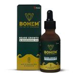 BOHEM Beard Growth Oil | 50ml | Nourishing Beard Oil for Softer & Healthier hair | 15 Natural Oils & Vitamin E | No Sulphates, Parabens & Toxins | Safe for All Skin Types - Pack of 1