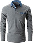 LIUPMWE Mens Casual Long Sleeve Pol