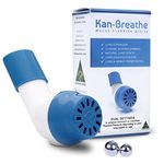 KAN-BREATHE Natural Lung Exerciser & Mucus Removal Device - Naturally Clear Mucus From Airways & Improve Lung Capacity With This OPEP Respiratory Breathing Exercise Device - Made in Australia – White