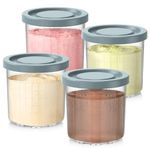 Ice Cream Containers 4 Pack - Extra Cups Replacement for Ninja Creami Pints and Lids - Compatible with NC300, NC301 & NC299AMZ Series Ice Cream Makers (Original 4 Pack-2)