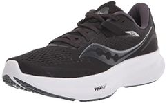 Saucony Women's Ride 15 Walking Shoe, Black White, 7.5 UK