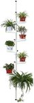 Indoor Plant Storage, FOME 7-Layer Metal Spring Single Pole Stand Corner Flower Display Rack Plant Storage Shelf Hanging Plant Stand Planter Rack Indoor