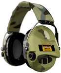 Sordin PRO X Electronic Ear Defenders with LED Light - SOR75302-X-08 - Active Noise Reduction Earmuffs - Comfortable Gel Cushions - Hearing Protection - Camoufage Cups