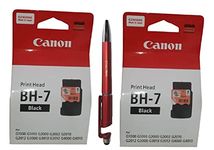 Canon Printer Head Black BH-7 (Set of 2) with ITGLOBAL 3in1 Multi-Function Mobile Phone Stand, Stylus Pen, Anti-Metal Texture Rotating Ballpoint Pen (Very Colors) BH 7