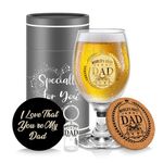 Birthday Gifts for Men Beer Glasses Dad Birthday Gifts for Dad, Daddy Birthday Gifts Personalised Beer Glass Set Fathers Day Christmas Gifts, Dad Gifts from Daughter Dads Birthday Presents for Dad