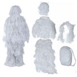 rejopfad Snow Ghillie Suit White Camo Suit Hunting Camo Suit Set for Man, Hunters, Snipers