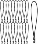 XIANGLE Bungee Loops with Mini Hooks, an Upgraded Replacement for Ball Bungee Cords & Mini Bungee Cords (Black, 20 Pcs, 10 inch)