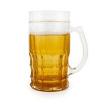 RC's Plastic Frosty Beer Mug Double Wall Freezing Gel Inside Transparent Glass Mug 350 ml Fake Fun Double Layer Beer Mug for Chilled Beer & Cold Drinks for Long Time