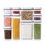 OXO 1165700 Good Grips 10-Piece Airtight Food Storage POP Container Value Set, Plastic, White