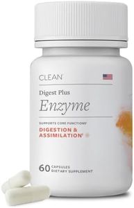 Clean Digest Plus Digestive Enzymes for Bloating Relief - Full Spectrum Enzyme Blend for Comfortable Digestion, Gas Relief, 60 Capsules