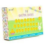 abeec 24 Pack Of Easter Chicks – 24 x Yellow Fluffy Chicks For Easter Egg Hunt, Easter Bonnet & Easter Decorations – Easter Gifts For Kids