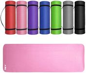 JLL® Yoga Mat Extra Thick 15mm Non-Slip Pilates Workout Exercise Mat available in Black/Blue/Purple/Pink/Green/Red. Also Ideal as Camping Mat. (15mm Pink)…