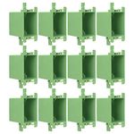 YOEMELY Standard Electrical Outlet Box, Single Gang Power Outlet Box with 14 Cubic Inches Junction Wall Outlet Box (Green, 12 Pack)