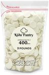 Kidu Pantry Melting Chocolate Wafers Bulk In Resealable Bag (Super White New, 2 Pound)