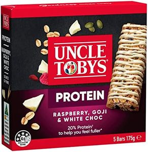 Uncle Tobys Raspberry and White Choc Protein Muesli Bars 5 Bars (40 Count, Pack of 8)