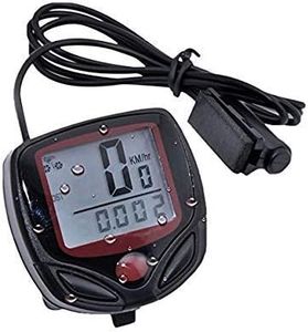 Angelie Bicycle Speedometer, Large LCD Digital Display, Backlit, Waterproof, for Road Mountain Bike
