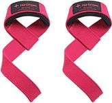 Harbinger Women's Padded Cotton Lifting Straps, Pink