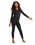 LAPASA Girl's Thermal Underwear Set, Kids Fleece Lined Long Johns Soft Winter Base Layer Top & Bottom (Thermoflux G03) Black 5-6 Years