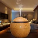 GIFTSSOUL- Wood Cool Mist Ultrasonic Humidifier for Room Moisture, Aroma Diffuser for Home, Essential Oil Diffuser with Colorful Light, Auto Shut-Off, Home, Office, car (Multicolor)