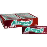 Airwaves Cherry Menthol Sugarfree Chewing Gum, with Mint Freshness, 30 Packs of 10 Pieces