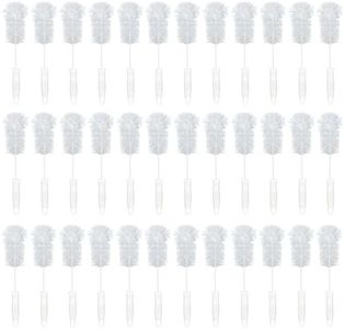 LOLA Bottle Brush Cleaner, 36 Pack, Durable Fiber Bristles Around Twisted Wire with Gripper Handle & Storage Hang Hole, Dishwasher Safe