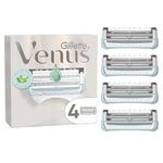 Gillette Venus Razor Blades Women, Razor Blade Refills with Precision Trimmer, Designed for Pubic Hair & Skin, White, Pack of 4 Razor