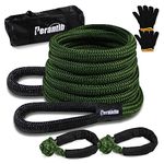 Perantlb Kinetic Recovery Rope 1" x 30ft (33000lbs),Tow Rope with Soft Shackle and Glove，Linetic Recovery Rope for 4WD Pick Up Truck, SUV, ATV, UTV