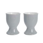 Argon Tableware 2 Piece Coloured Egg Cup Set - Modern Style Breakfast Hard Soft Boiled Eggs Dipping Holder - Grey - 5cm