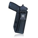 Gun Holster, Sig P320 Holster IWB Kydex Holster For Sig Sauer P320 Full Size / P320 Carry / P320 Compact Medium Pistol Case - Inside Waistband Carry Concealed Holster P320 Gun - Pouch (Black, Right)