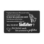 Only The Best Uncle Gets Promoted to Godfather, Will You Be My Godfather Gifts Wallet Card