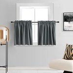 DONREN Medium Grey Small Curtains f