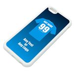 Personalised Gift - St Johnstone iPhone 6 / 6s Case (White, Football Club Design Theme) - Any Name/Message on Your Unique - Apple TPU - The Saints