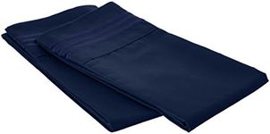 Elegant Comfort 1500 Thread Count Wrinkle & Fade Resistant Egyptian Quality Ultra Soft Luxurious 2-Piece Pillowcases, Standard Size, Navy