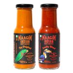 NAAGIN - Indian Hot Spicy Chilli Sauce The Original & Smoky Bhoot (Pack of 2, 230gm Each)