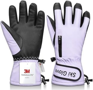 Odtmger Warm and Breathable Snow Gloves - Waterproof and Anti-Slip Ski Gloves for Boys & Girls, Men & Women