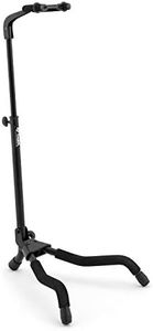 Tiger GST15-BK Soporte de guitarra plegable - para guitarra acústica, guitarra clásica, guitarra eléctrica, bajo, Negro