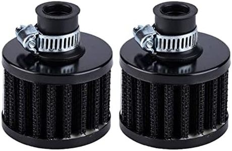 2Pcs Breather Filter Oil Valve Cover Breather Filter 12mm/ 0.47" Air Filter Intake Crankcase Vent for Car and Motorcycle