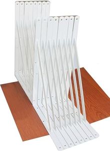 16 Pack L20 x H 12" White Heavy Duty Shelf Brackets with Screws Metal Shelf Brackets Shelf Support Angle Brackets for Shelves L Brackets Heavy Duty Floating Shelf