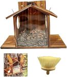 Squirrel House,Eco-Friendly Natural Wood,Perfect for Storing Nuts and Corn, Squirrel Feeder for Outside, Insulated and Breathable,Adaptable to All Kinds of Weather