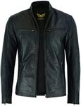 Leatherick Men’s Leather Biker Jack