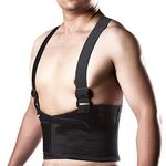 CFR Back Brace with Suspender Straps for Heavy Lifting - Lumbar Support with Suspenders, Lower Back discomfort Protection Belt for Men & Women in Construction, Moving & Warehouse Jobs, Heavy Lifting