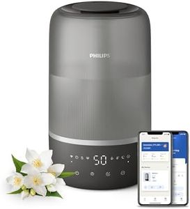 Philips Smart Humidifier - kompakt und dennoch leistungsstark mit himmelhohem Nebel, Aromatherapie, leise mit Schlaffunktion und Nachtlicht, für (Schlaf-) Räume bis zu 41m² (HU1510/03)