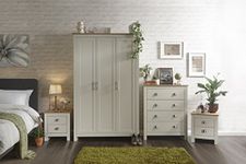 GFW - The Furniture Warehouse Lancaster Grey or Cream Bedroom Sets - 3 or 4 Piece (4 Piece, Cream)