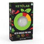 Ketolab Natural Flavor Bread Pre-Mix,300 Gms(Pack Of 3),1.4G Net Carb&31% High Protein/Slice,Identical To Regular Bread,Low Carb,Pre-Biotic High Fibre,Low Gi,Keto Diet,Weight Loss,Diabetic Friendly