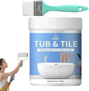 Quick-Dry Bathroom Tile Paint Kit | Water-Based Bath Refinishing Set | Bathtub Cover-Up Solution, Fast-Drying Paint Kit for Sinks, Countertops, Tubs, Floors, and Bathroom Surfaces
